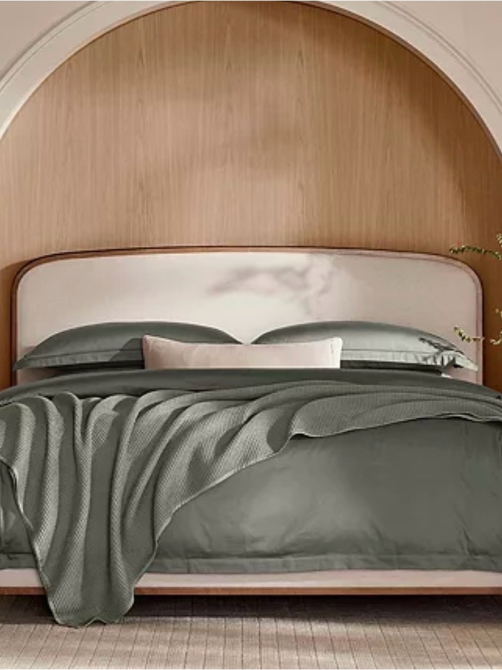 BOLL & BRANCH HEMMED KING DUVET COVER SET juniper blue green LIKE NEW